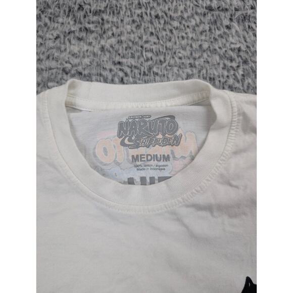 Naruto Shippuden Shinobi Shirt Mens Medium White Graphic Anime Short Sleeve Tee - Picture 2 of 6